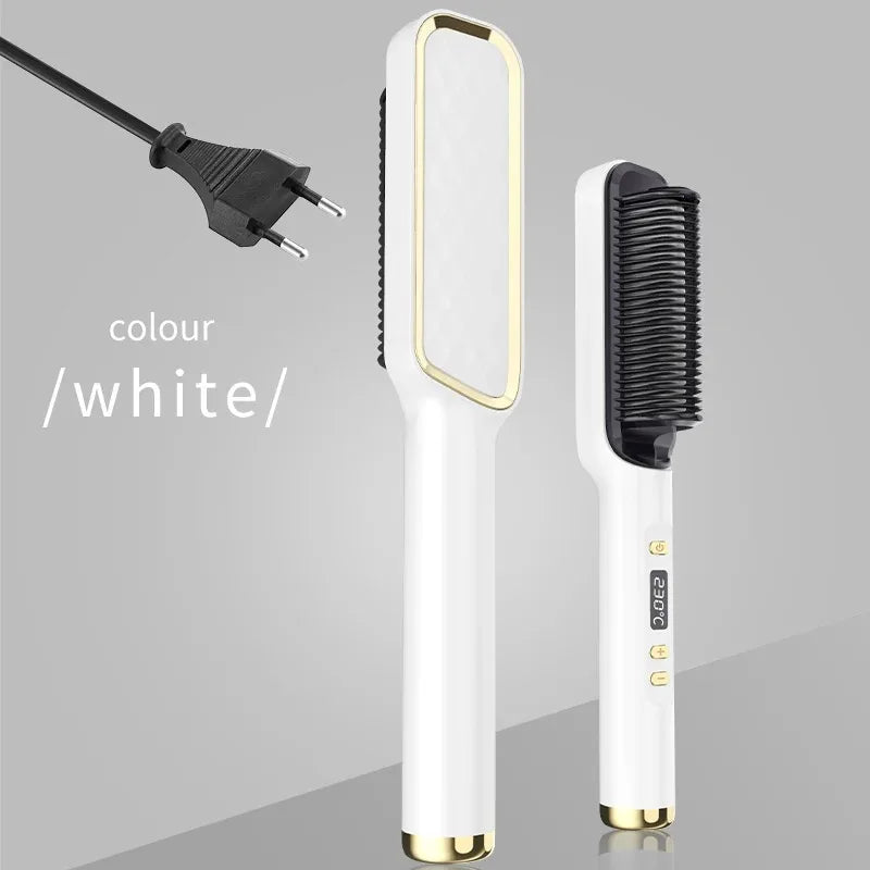 Pente Alisador Elétrico DUTRIEUX – Cabelos Lisos em Minutos | LED, Anti-Queimaduras, Bivolt