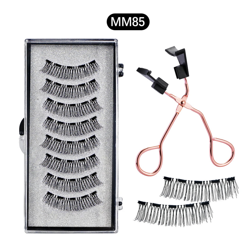 Cílios Magnéticos – Reutilizáveis, Sem Cola, Efeito Natural com Aplicador | Kit com 8 Peças e 5 Ímãs