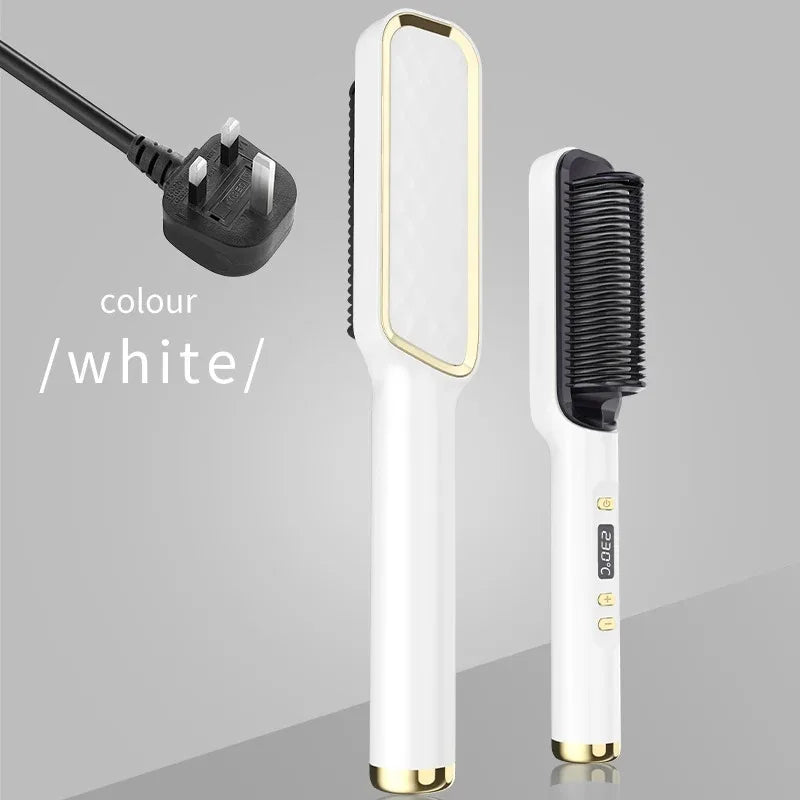 Pente Alisador Elétrico DUTRIEUX – Cabelos Lisos em Minutos | LED, Anti-Queimaduras, Bivolt