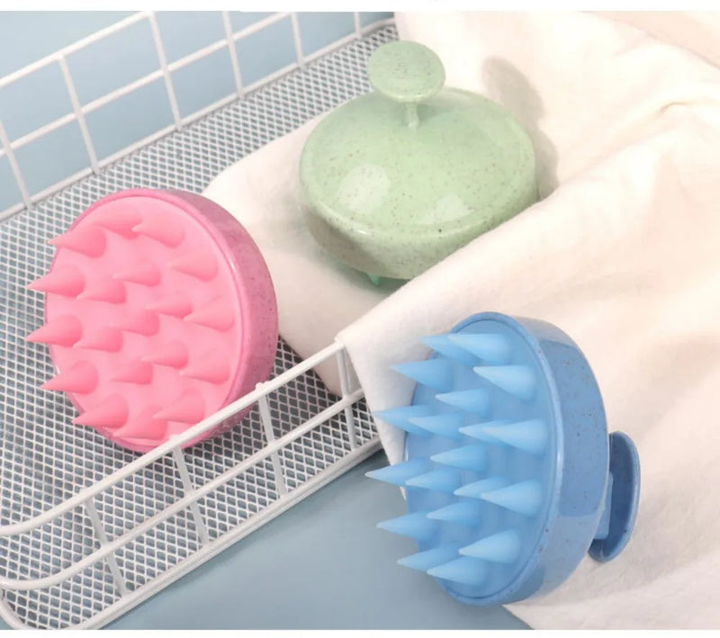 Escova Massageadora de Silicone para Couro Cabeludo – Limpeza Profunda e Relaxamento Diário