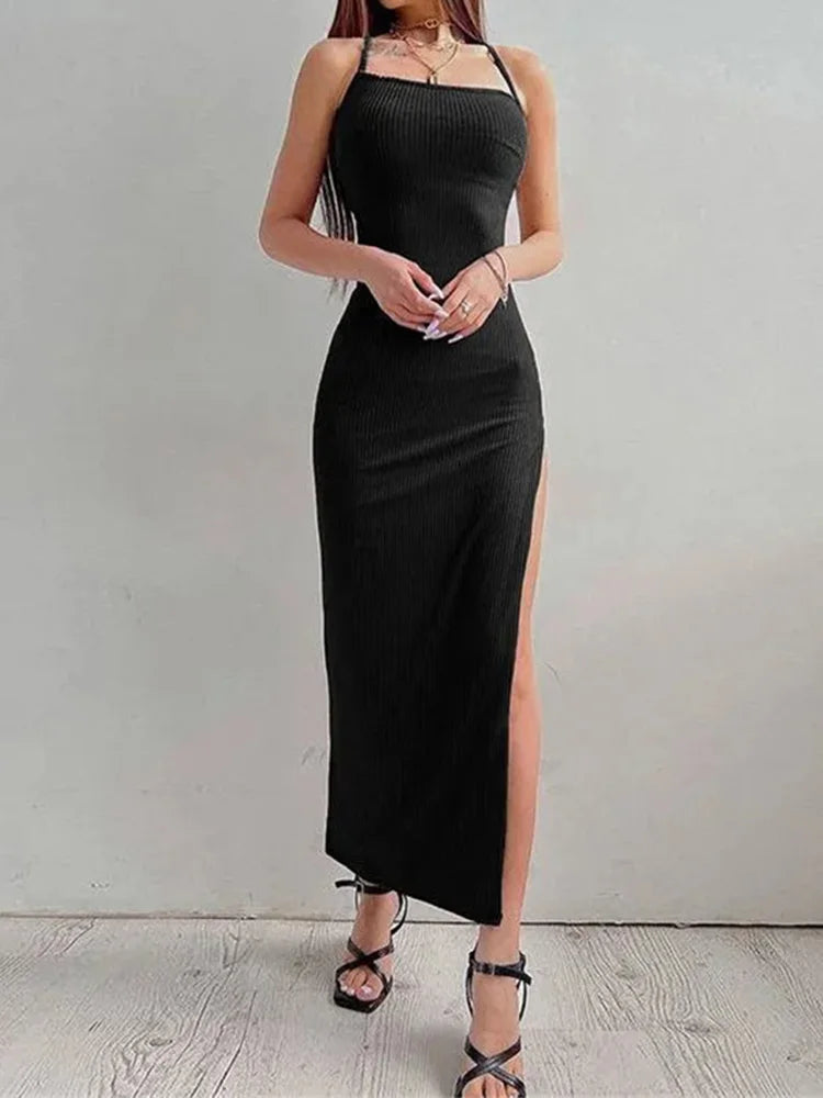 Vestido Slim Sexy com Alças Finas